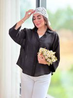 شومیز آستین پاکتی پشت پیله کد8388 - تصویر 29
