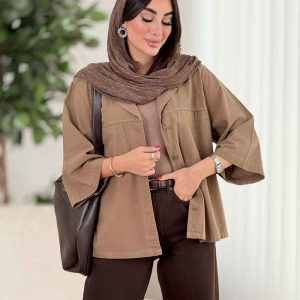 مانتو برش دار دو جیب کد 8105