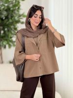 مانتو برش دار دو جیب کد 8105 - تصویر 11
