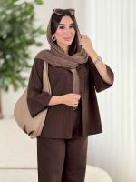 مانتو برش دار دو جیب کد 8105 - تصویر 5