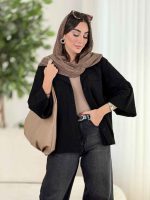مانتو برش دار دو جیب کد 8105 - تصویر 9