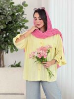 مانتو جلو پیله آستین بند کد8406 - تصویر 25