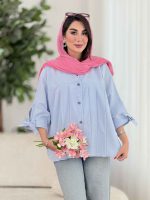 مانتو جلو پیله آستین بند کد8406 - تصویر 23