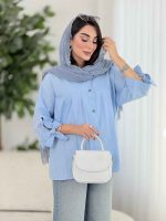 مانتو جلو پیله آستین بند کد8406 - تصویر 21