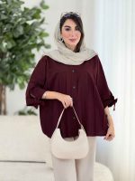مانتو جلو پیله آستین بند کد8406 - تصویر 14