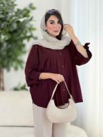 مانتو جلو پیله آستین بند کد8406 - تصویر 19