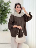 مانتو جلو پیله آستین بند کد8406 - تصویر 8
