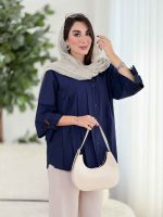 مانتو جلو پیله آستین بند کد8406 - تصویر 4