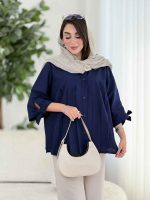 مانتو جلو پیله آستین بند کد8406 - تصویر 9