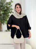 مانتو جلو پیله آستین بند کد8406 - تصویر 10