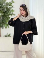 مانتو جلو پیله آستین بند کد8406 - تصویر 29