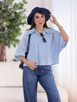 شومیز جلو بسته یقه سه دکمه کد8378