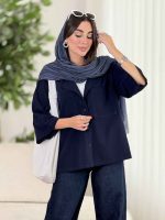 مانتو برش دار دو جیب کد 8105 - تصویر 14