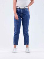 شلوار مام استایل جلو خط دار کد 6819
