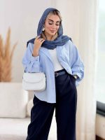 مانتو یقه انگلیسی وستا کد8309 - تصویر 3