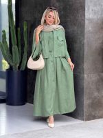 ست شومیز پانچ و سارافون کد 6655 - تصویر 7