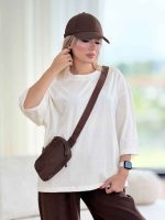 تیشرت باکسی ساده کد 8375 - تصویر 3