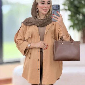 مانتو دو جیب کراواتی کد 4916