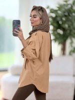 مانتو دو جیب کراواتی کد 4916 - تصویر 5