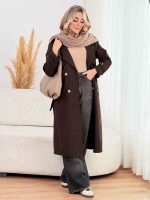 بارانی بلند چهاردکمه کد 8408 - تصویر 5
