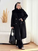 بارانی بلند چهاردکمه کد 8408 - تصویر 15