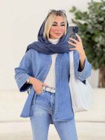 کت جین پشت پیله کد 8514 - تصویر 13