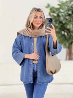 کت جین پشت پیله کد 8514 - تصویر 8
