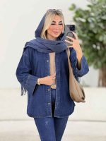 کت جین پشت پیله کد 8514 - تصویر 4