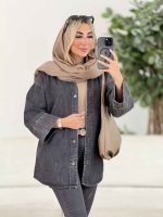 کت جین پشت پیله کد 8514 - تصویر 14