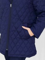 کاپشن لوزی دوزی کلاه دار کد 8528 - تصویر 8