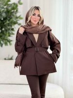بارانی پشت سه دکمه کد 8497 - تصویر 19