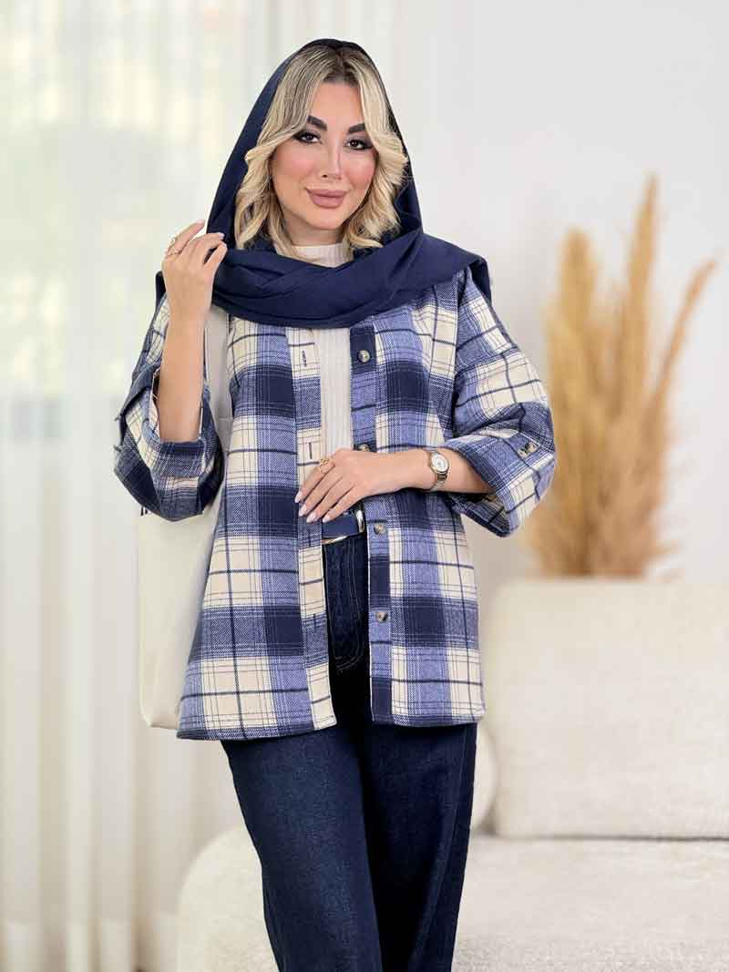 شکت چهارخونه بغل سه دکمه کد 8516