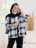 شکت چهارخونه بغل سه دکمه کد 8516 - تصویر 16