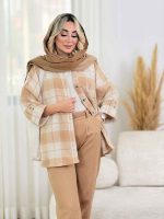 شکت چهارخونه بغل سه دکمه کد 8516 - تصویر 15