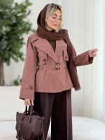 بارانی سرشانه پاگن نیلیا کد 8496 - تصویر 12