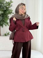 بارانی سرشانه پاگن نیلیا کد 8496 - تصویر 10