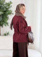 بارانی سرشانه پاگن نیلیا کد 8496 - تصویر 4