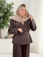 بارانی سرشانه پاگن نیلیا کد 8496 - تصویر 11