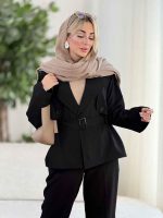 بارانی سرشانه پاگن نیلیا کد 8496 - تصویر 15