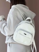کوله کوچک چرم سنگی کد 8476 - تصویر 6