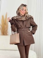 بارانی ژیله دو دکمه کد 8510 - تصویر 15