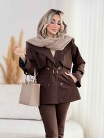 بارانی سرشانه پاگن آتریسا کد 8521 - تصویر 2