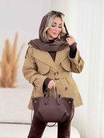 بارانی سرشانه پاگن آتریسا کد 8521 - تصویر 3