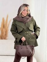 بارانی سرشانه پاگن آتریسا کد 8521 - تصویر 4