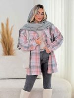 شکت چهارخونه دو جیب کد 8411 - تصویر 2