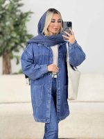 مانتو جین دو جیب پایین کد 8560 - تصویر 10