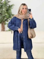 مانتو جین دو جیب پایین کد 8560 - تصویر 8