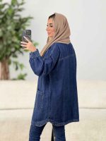 مانتو جین دو جیب پایین کد 8560 - تصویر 11