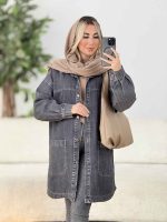 مانتو جین دو جیب پایین کد 8560 - تصویر 2