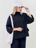 بارانی آستین پاگن دو جیب کد 8441 - تصویر 2